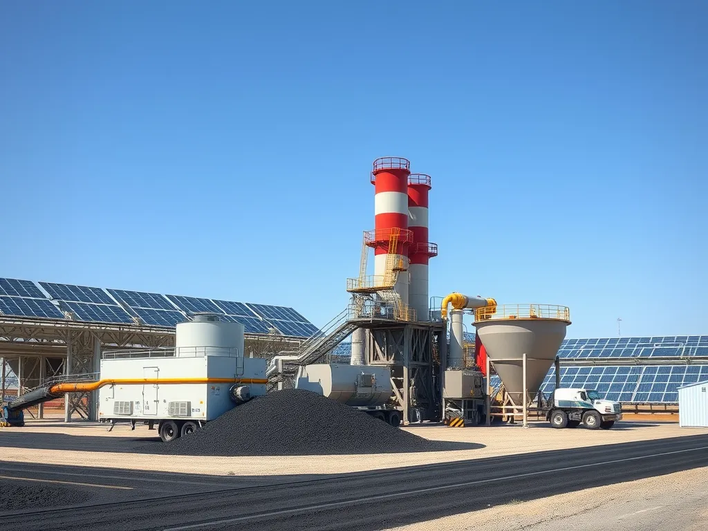 Asphalt production facility facing economic challenges in the industry