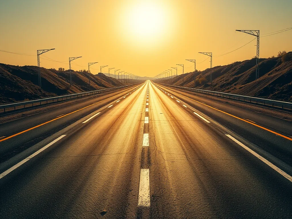 Highway paved with warm mix asphalt showcasing its benefits and economic impact on infrastructure.