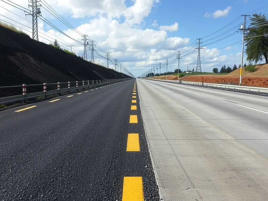 Newly paved asphalt road highlighting the economic benefits to local economies