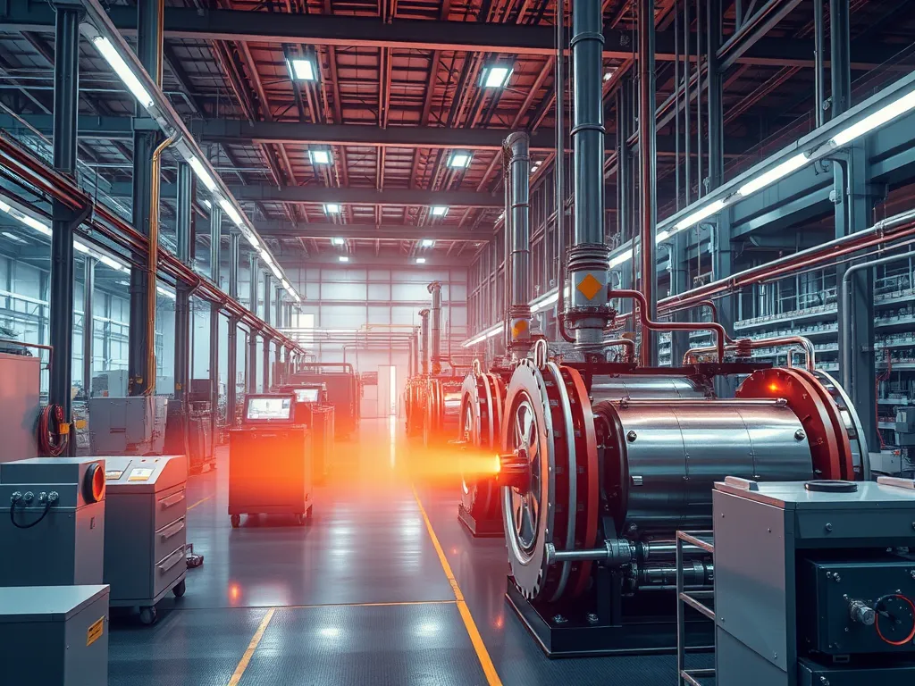 Interior view of an energy efficient asphalt plant showing modern equipment and processes