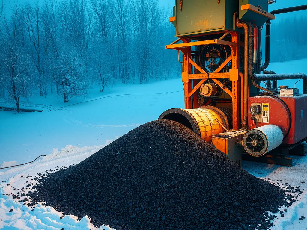 Image of hot mix asphalt being processed, highlighting common misconceptions.
