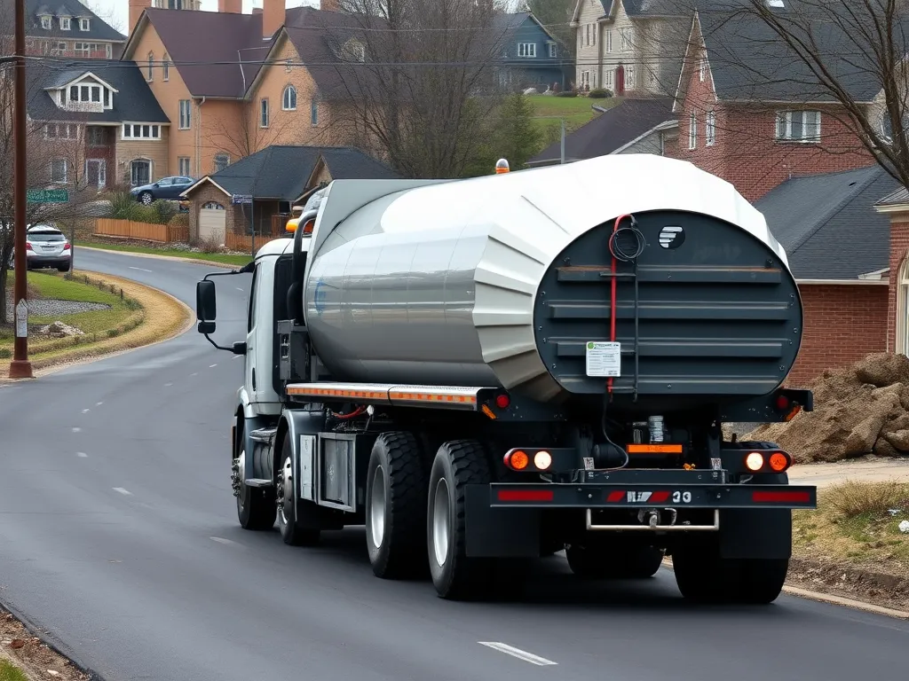 Asphalt truck on municipal road showcasing collaboration with asphalt manufacturers.