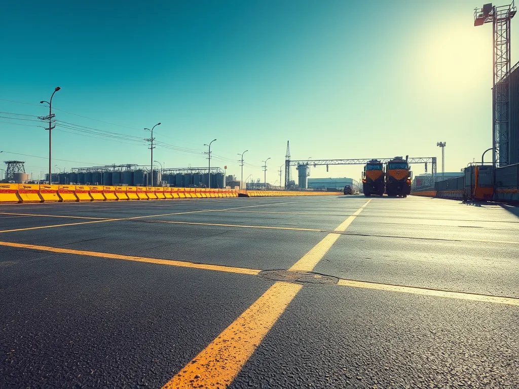 Sealcoated surface demonstrating chemical resistance in industrial setting.