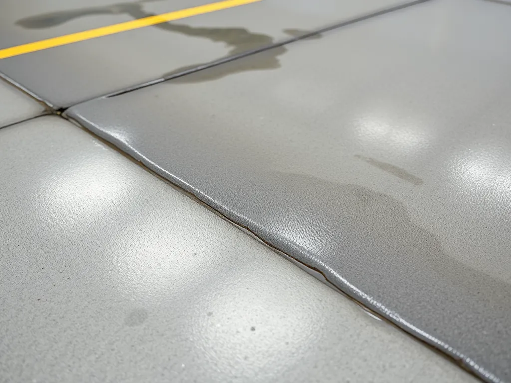 Close-up of freshly sealed asphalt surface showing protective layer to extend lifespan