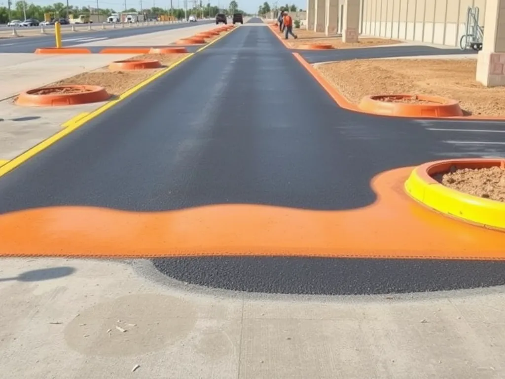 Freshly sealed asphalt surface demonstrating the benefits of sealing for extending lifespan.