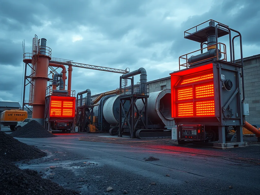 Asphalt plant showcasing sustainable practices for economic impact.