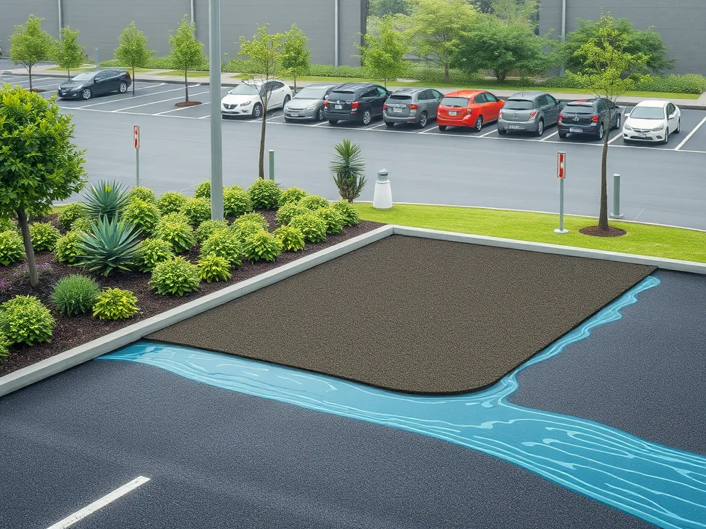 Image showing an innovative asphalt road design that enhances sustainability and community benefit